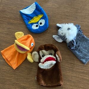 Vintage HAND PUPPETS LOT OF 4